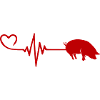 Pig Animal Pulse Heartbeat Love