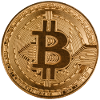 Button "BITCOIN"-Design, Logo, Aufkleber, Magnet