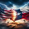 Texas-Flagge bricht los