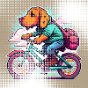 dog on bike | Transparent effect