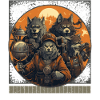 Steampunk loup-garou Tee, citrouille mécanique