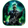 Punk Rock Squelette Mohawk