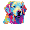 Wasserfarben Farbenfroher Kuvasz