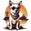Chien steampunk