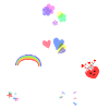 Schmetterlinge,regenbogen, Sterne,Herzen