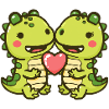 Alligator Couple Love Couple In Love