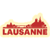 Lausanne Skyline Retro
