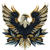 Regal Eagle Wings Embroidered Tee