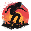 Skateboarder Skateboard Skater Skater Sun