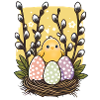 Easter eggs and willow twigs