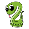 Serpent vert mignon