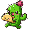 Cute Cactus Taco Comic Design