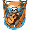 Faultier spielt Gitarre