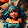 Dame lapin mignonne