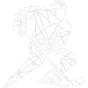 Eishockey Spieler Polygon Sport Design