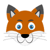 Cartoon fox face