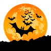 Halloween flying bats