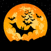 Halloween flying bats