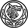 Black Wolf Lunar Symbol