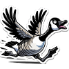 Funny Canadian Goose Illustration