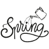 Spring, early spring, garden, watering, bed