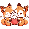 Fox Couple Amour Couple Amoureux