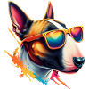 Abstract Bull Terrier Art