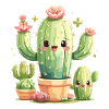 Cheerful cactus family