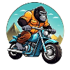 Gorilla-Biker