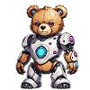 Cyberpunk Teddy Bear Robot