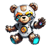 Cyberpunk Teddy Bear Robot