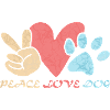 FRIEDEN LIEBE HUND