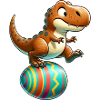 Dancing T-Rex, Easter Eggshell Fun