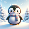Penguins snow