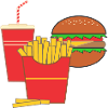 Chip shop logo 'fast food'