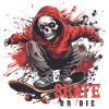 Skeleton Skull Skater Skateboarder Skateboard