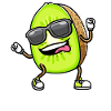 Dancing Kiwi with sunglasses