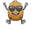 Dancing Kiwi with sunglasses