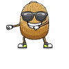 Dancing Kiwi with sunglasses
