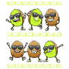 Dancing Kiwi with sunglasses