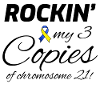 Down-Syndrom-Bewusstsein Rockin' Chromosom 21