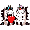 Einhorn Herzensduo