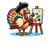 Thanksgiving Artist Turkey Painter