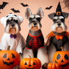 Halloween miniature schnauzers