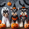 Halloween miniature schnauzers