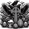 Gothic Easter themed art