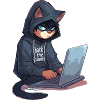 Cyber Hacker Cat Hackerkatze