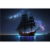 Sailing ship under mystical sky