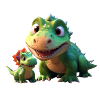 Funny Dino Friends Cute