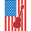 Ukulele USA Flagge